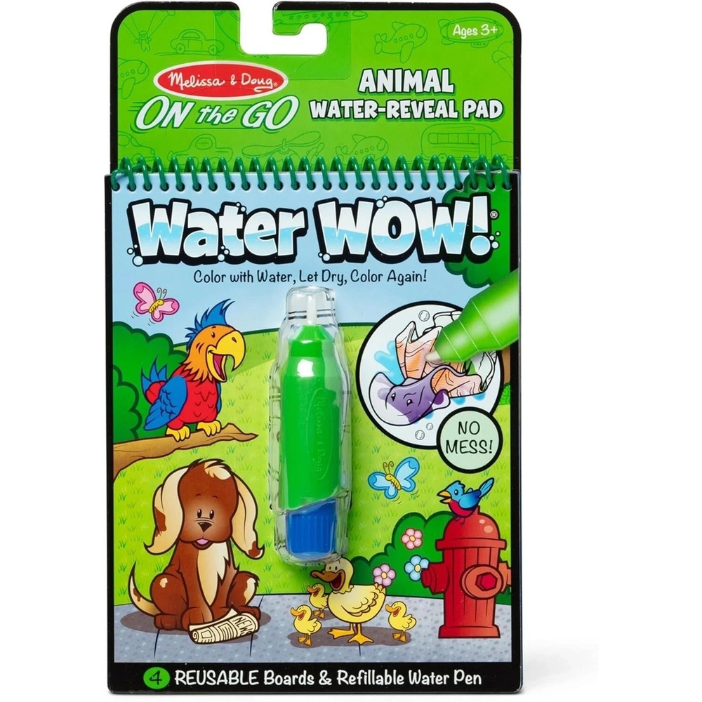 Water Wow Reusable Coloring Books Kids Animals-Mess-Free Activity‎ Book